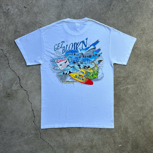Vintage 2000s St. Maarten Bar and Grill "Get Blown" T-shirt
