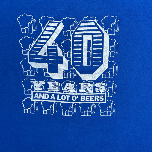 Vintage 90s 40 Years And a Lot O' Beers T-shirt