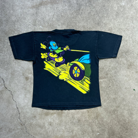 Vintage 90s Mickey Mouse & Goofy AOP Colourful T-shirt