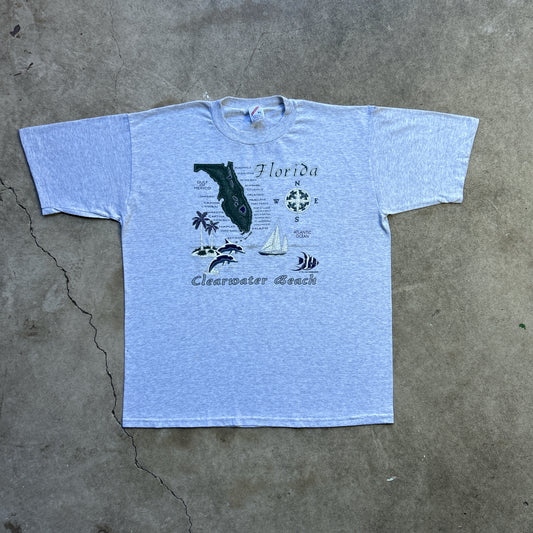Vintage 90s Florida, USA Tourist Map 1995 T-shirt