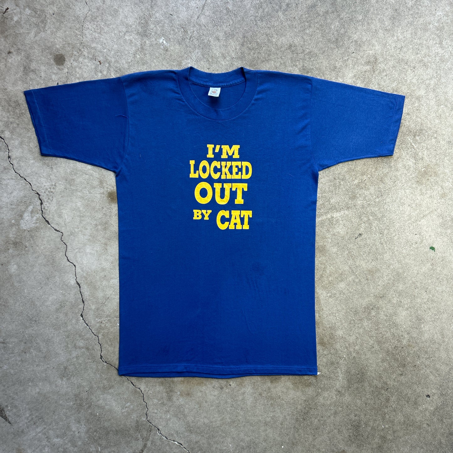 Vintage 80s I'm Locked Out By My Cat, Cat Montgomery VS. UAW Local 145 Region 4 T-shirt