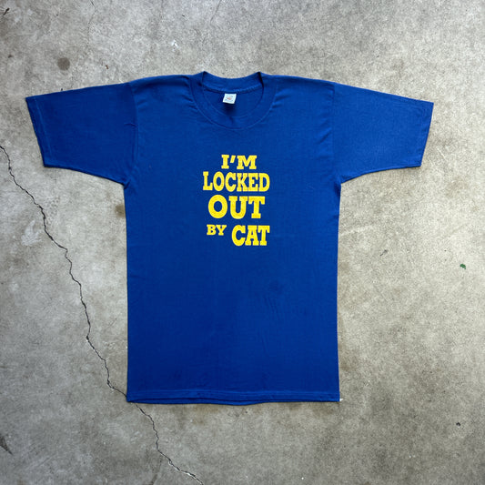 Vintage 80s I'm Locked Out By My Cat, Cat Montgomery VS. UAW Local 145 Region 4 T-shirt