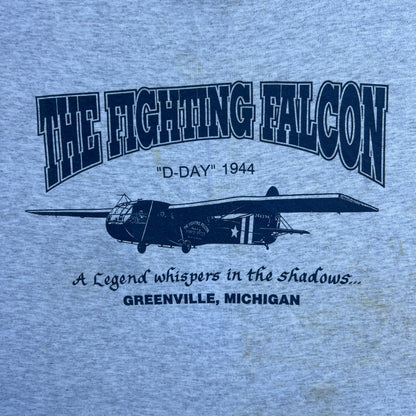 Vintage 90s The Fighting Falcon, "D-Day 1944" Greenville, Michigan T-shirt
