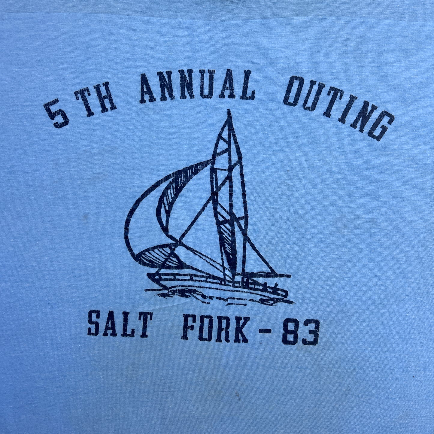 Vintage 80s Tall Ship, 5th Annual Outing Salt Fork, 1983 T-shirt