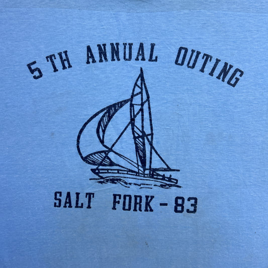 Vintage 80s Tall Ship, 5th Annual Outing Salt Fork, 1983 T-shirt