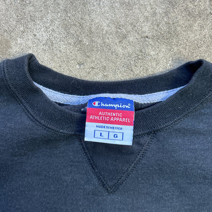 Vintage 2000s All Black Champion Crewneck Sweatshirt