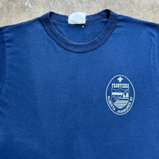 Vintage 80s Frontiers Alberta, USA Jamboree 1987 T-shirt