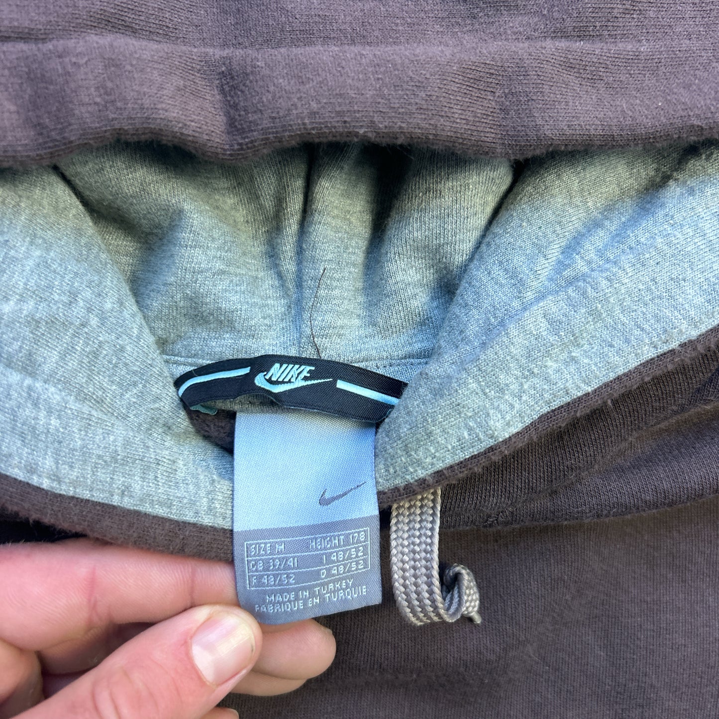 Vintage 90s Brown Nike Hoodie Jumper