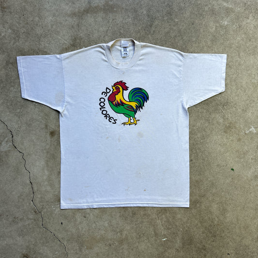 Vintage 90s Cartoon Rooster De Colores T-shirt