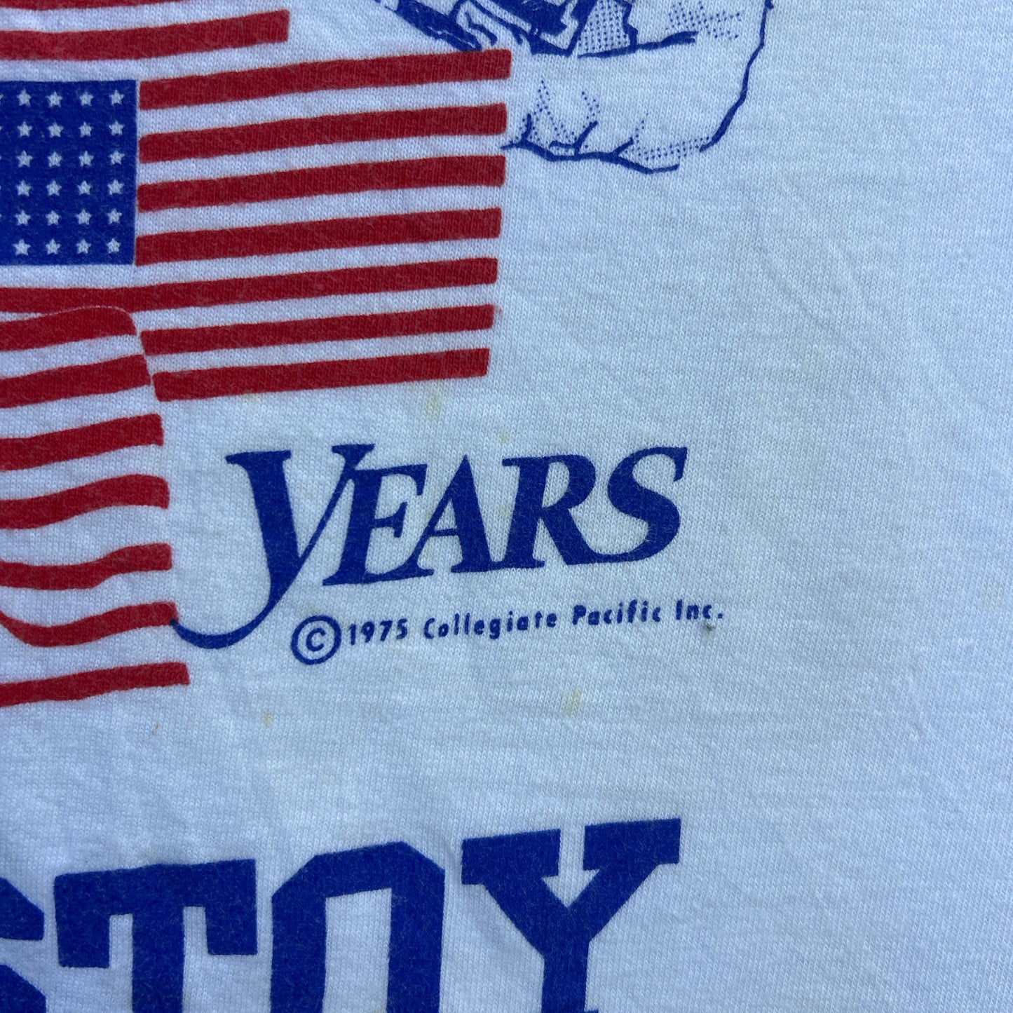 Vintage 70s USA America, AMESTOY, 200 Years, Spaceman USA History Ringer T-shirt
