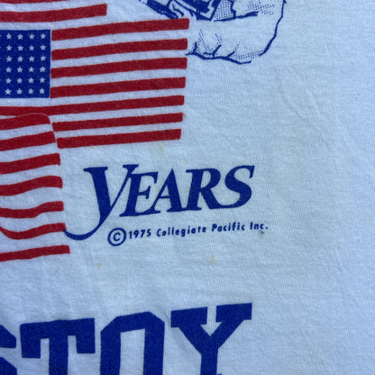Vintage 70s USA America, AMESTOY, 200 Years, Spaceman USA History Ringer T-shirt