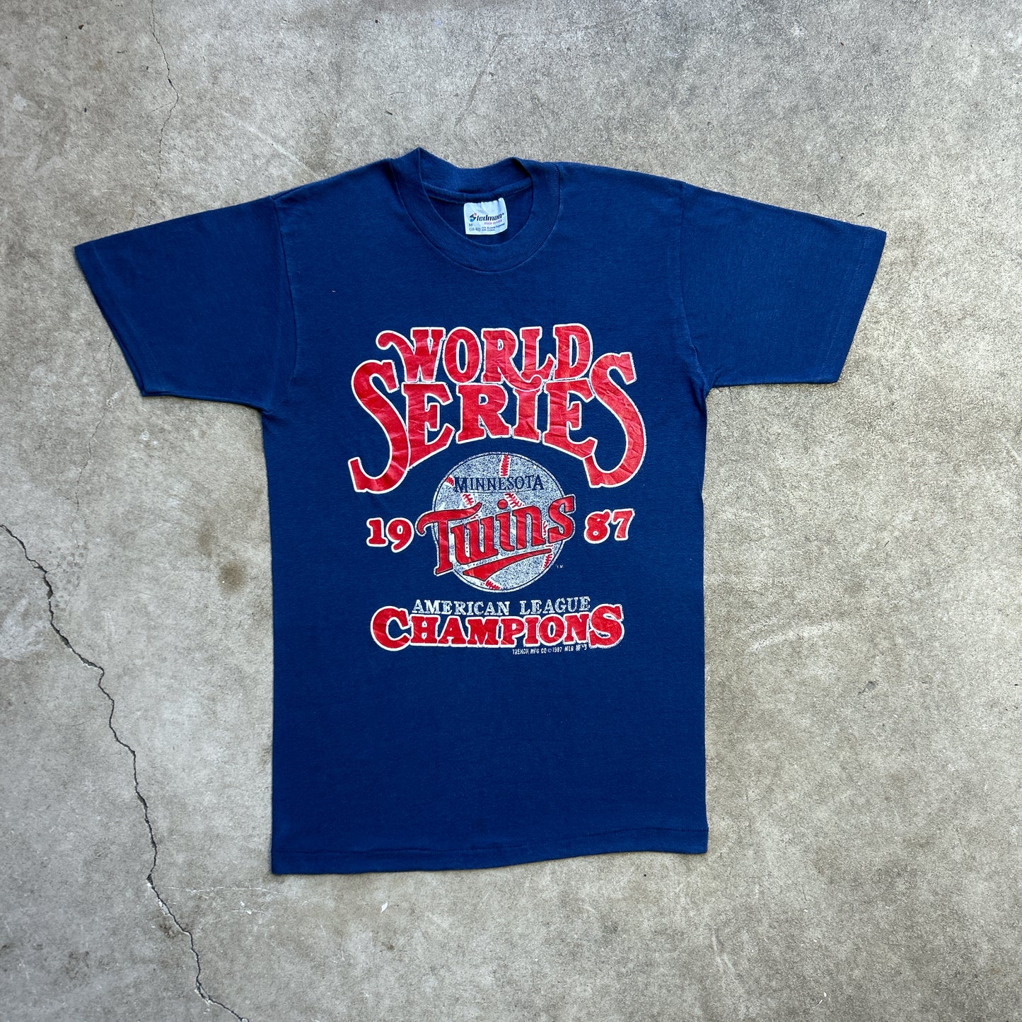 Vintage 80s MLB World Series Minnesota Twins American League Champions 1987 T-shirt