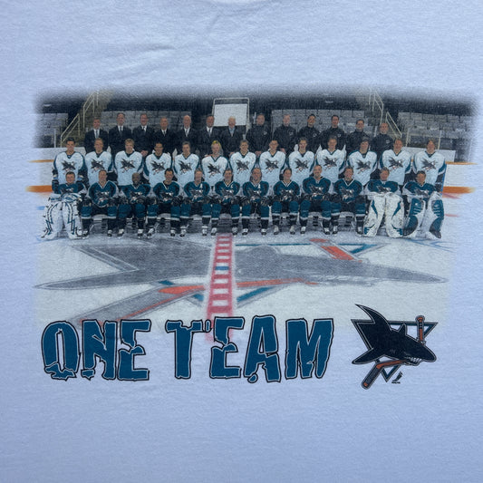 Vintage 2000s NHL Stanley Cup, San Jose Sharks, One Team One Goal T-shirt