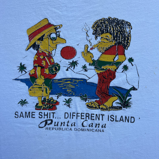Vintage 90s "Same Shit Different Island" Punta Cana, Republica Dominicana, T-shirt