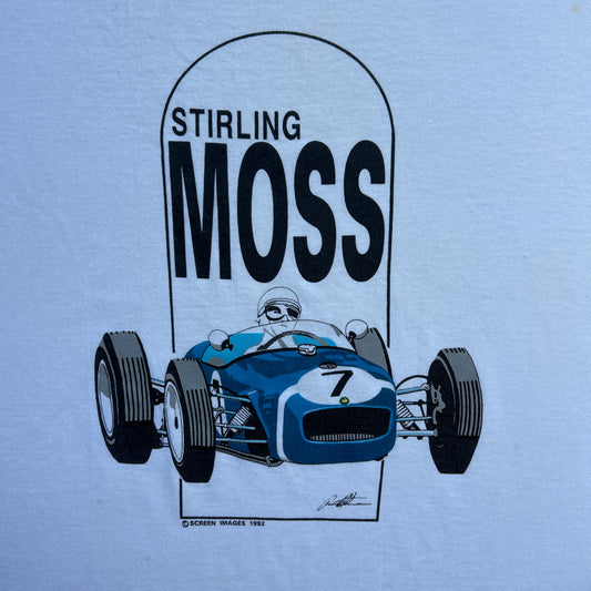 Vintage 90s Stirling Moss F1 Racecar 1990 T-shirt