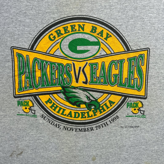 Vintage 90s NFL GreenBay Packers Vs Philadelphia Eagles Match 1998 T-shirt
