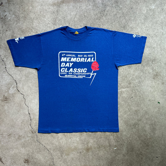 Vintage 80s 6th Annual Memorial Day Classic ORRC 10k Championship Oregon America 1988 T-shirt