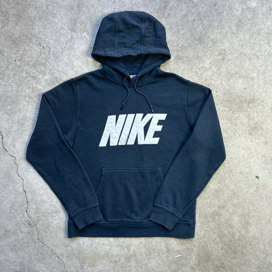 Vintage 2000s Two Tone Black & Cream Nike Hoodie Jumper