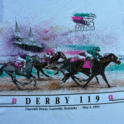 Vintage 90s Rare AOP Kentucky Derby 119, 1993 T-Shirt