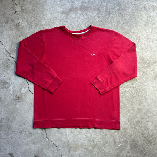 Vintage 2000s All Red Nike Crewneck Sweatshirt