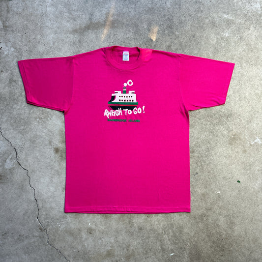 Vintage 90s Aweigh To Go! Bainbridge Island Boat T-shirt