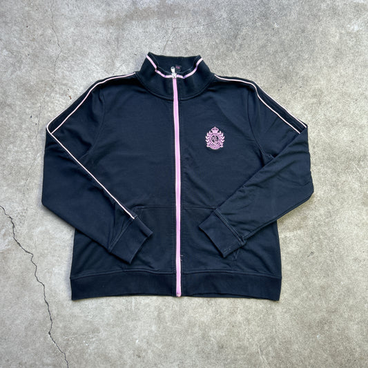 Vintage 2000s Lauren Ralph Lauren Pink and Black Tracksuit Jumper
