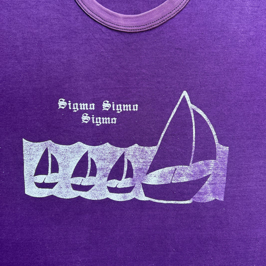 Vintage 70s Russell Athletic Sigma, Sigma, Sigma, Sail Ships T-shirt