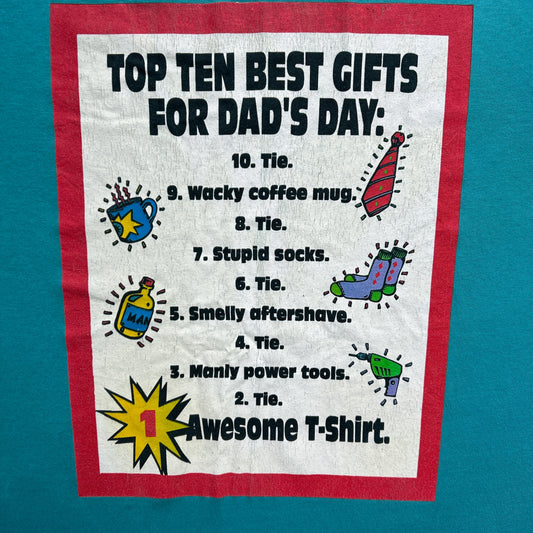 Vintage 80s Top Ten Best Gifts For Dad's Day, Fathers Day T-shirt