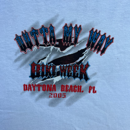 Vintage 2000s  Outta My Way Bike Week Daytona Beach, Florida, 2005 T-shirt