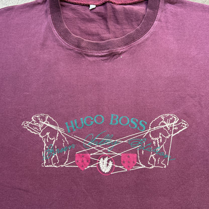 Vintage 80s Rare Archive Hugo Boss Green Valley Bladon T-shirt