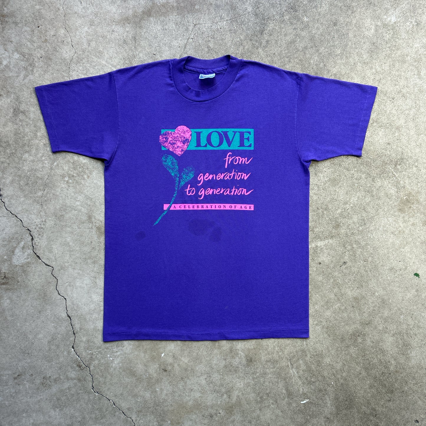 Vintage 90s Love From Generation to Generation, A Celebration Of Age T-shirt