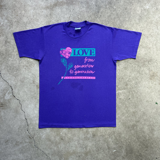 Vintage 90s Love From Generation to Generation, A Celebration Of Age T-shirt