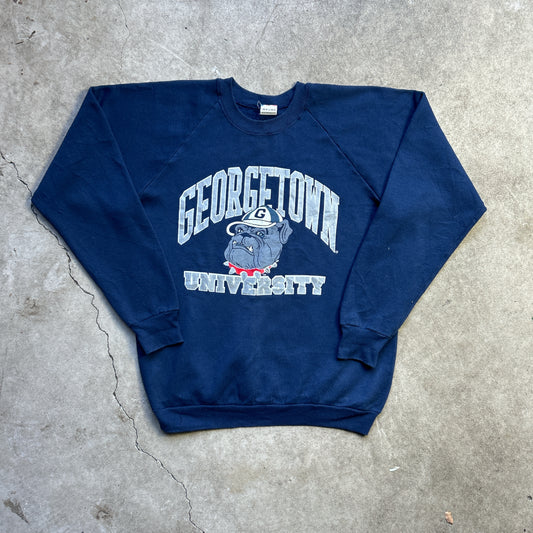Vintage 80s Georgetown University, Bulldog Crewneck Sweatshirt