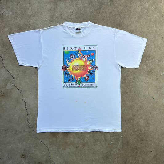 Vintage 90s Boulder Station Hotel & Casino, Birthday Video Poker Tournament T-shirt