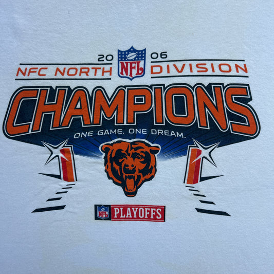 Vintage 2000s NFL NFC North Division Champions Chicago Bears 2006 T-shirt