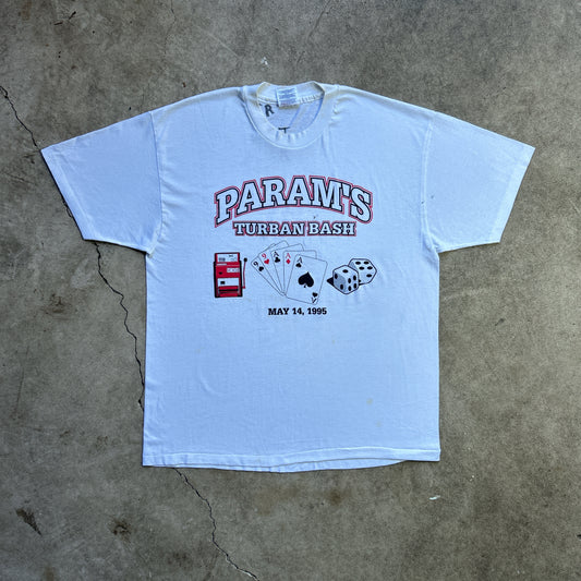 Vintage 90s Param's Turban Bash, Casio Gambling 1995 T-shirt