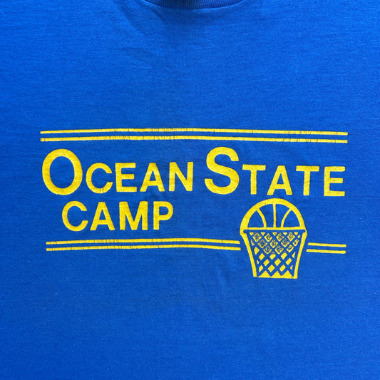 Vintage 90s USA Sports Camp, Ocean State Basketball Camp Graphic Print T-shirt