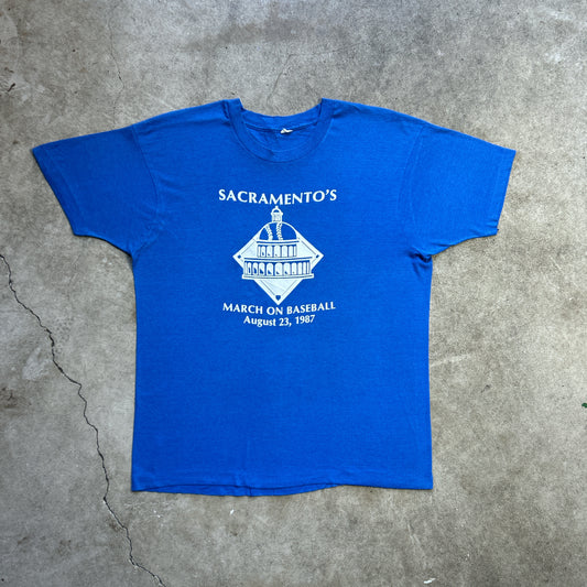Vintage 80s Sacramento's March On Baseball, 1987 T-shirt