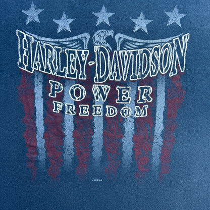 Vintage 2000s Harley Davidson Motorcycles, Power Freedom, New Hampshire T-shirt