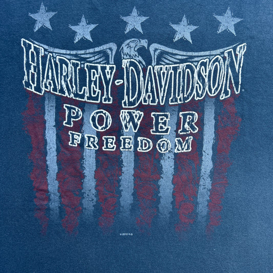 Vintage 2000s Harley Davidson Motorcycles, Power Freedom, New Hampshire T-shirt