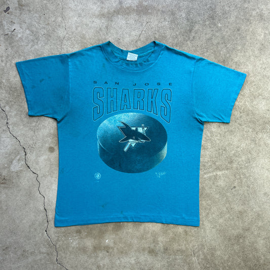 Vintage 90s San Jose Sharks Ice Hockey NHL T-shirt