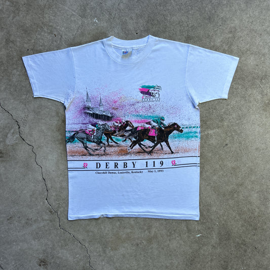 Vintage 90s Rare AOP Kentucky Derby 119, 1993 T-Shirt