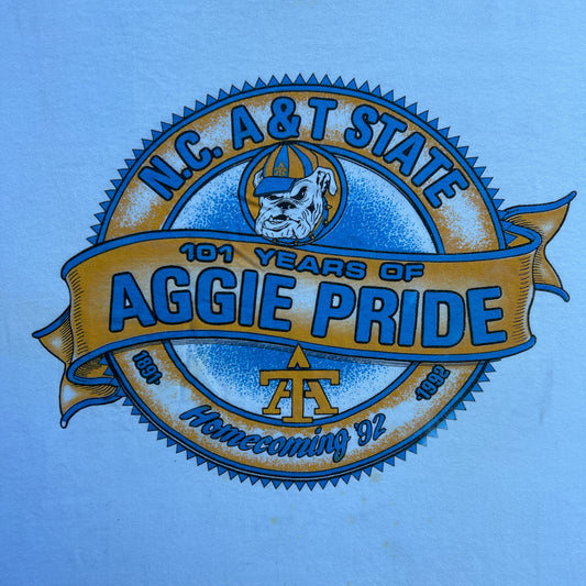 Vintage 90s 101 yrs of Aggie Pride School, 117 Prominent Black Colleges T-shirt