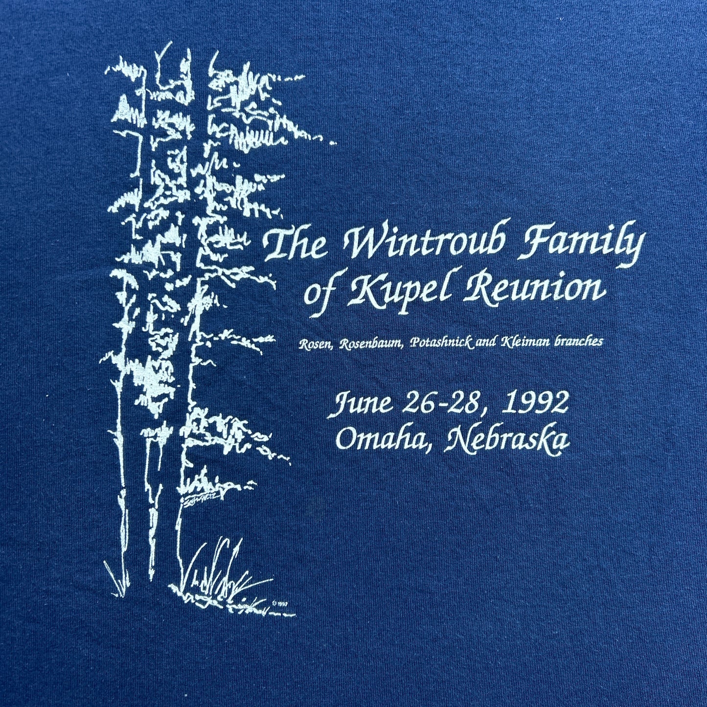 Vintage 90s The Wintroub Family Of Kupel Reunion, USA Art Graphic Print 1992 T-shirt