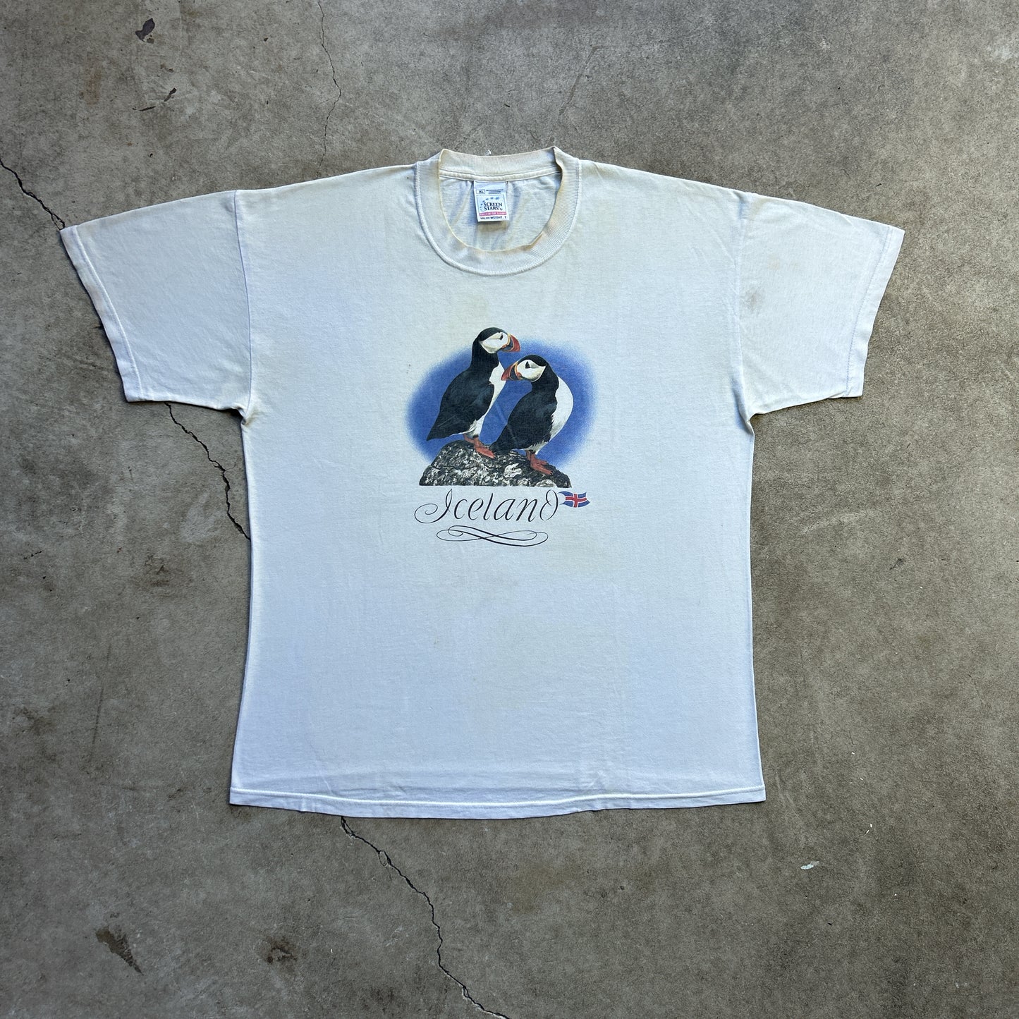 Vintage 80s Puffin Bird, Iceland T-shirt