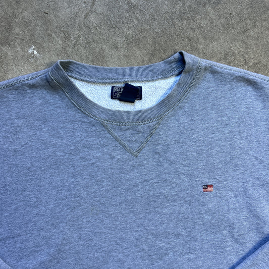 Vintage 2000s Grey Ralph Lauren Crewneck Sweatshirt