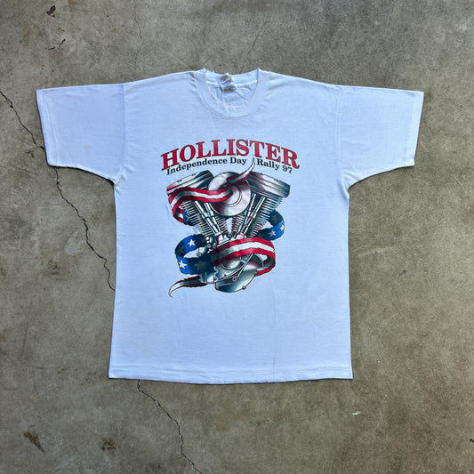 Vintage 90s America Hollister Independence Day Rally 97' Engine T-shirt