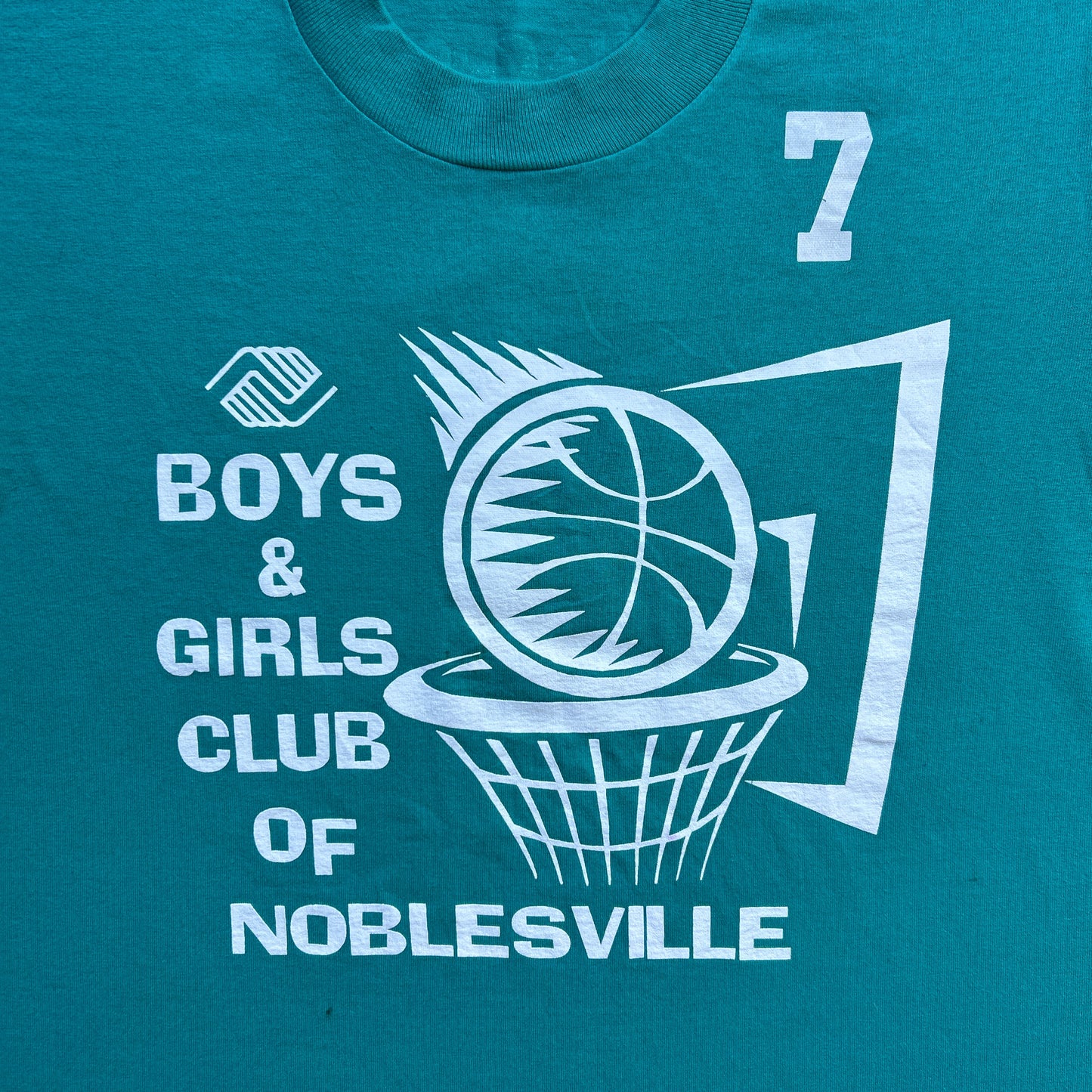 Vintage 90s Boys & Girls Club Of Noblesville, Number 7 T-shirt