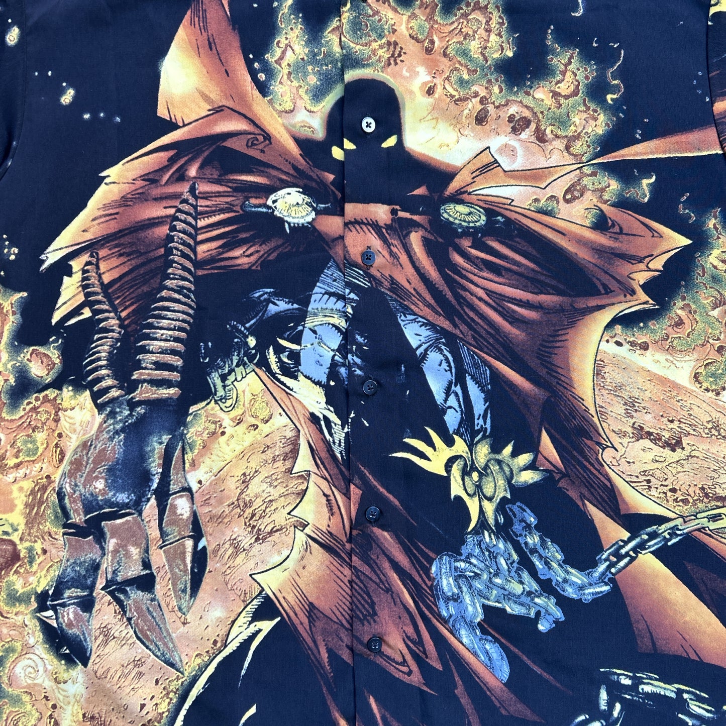 RARE 2000s BILLION BAY Black Fiery Spawn Marvel Comic Shirt