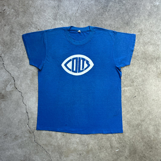 Vintage 70s USA NFL Indianapolis Colts, Graphic Print Team Logo Merchandise T-shirt